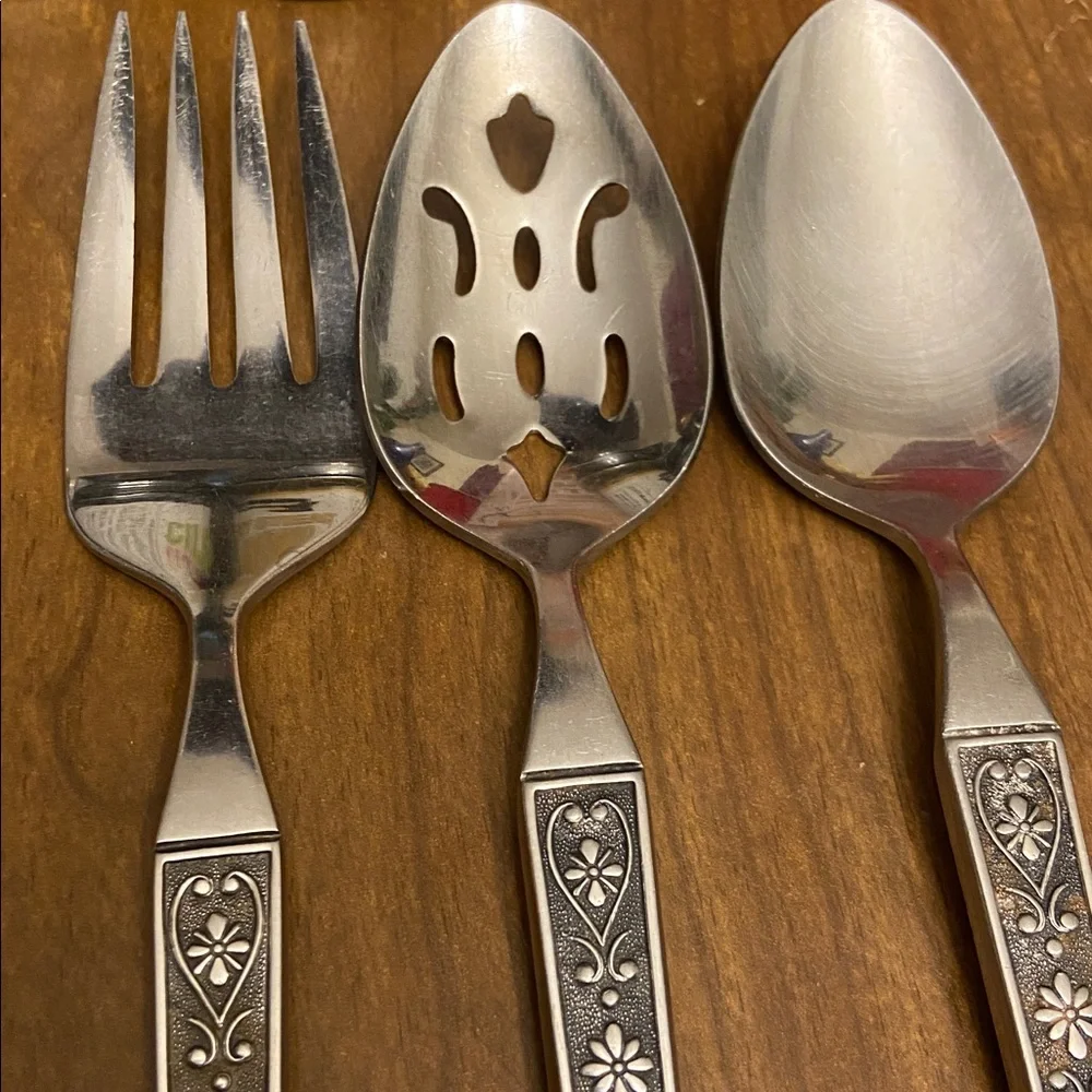 Vintage Riviera Cordova Stainless Serving Set Japan.